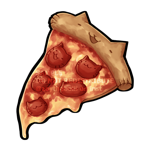 Pizza sticker