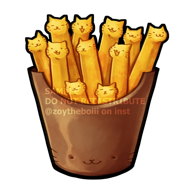 Potato Fries stickers