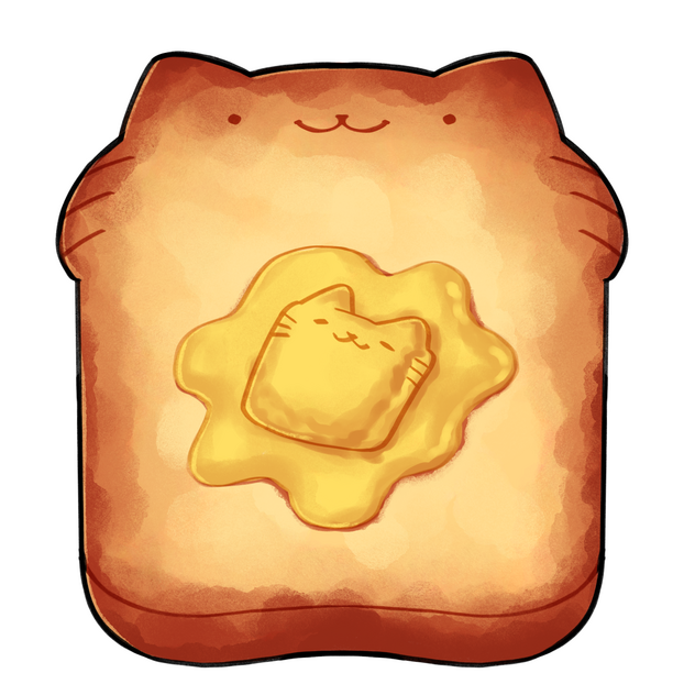 Butter toast sticker