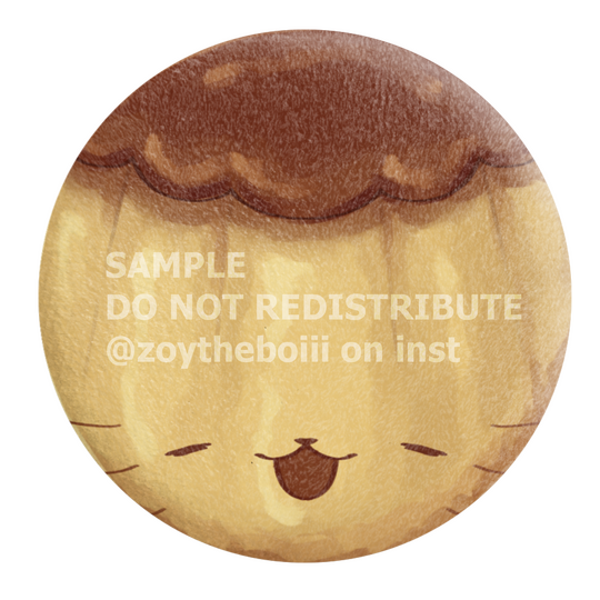 Bagel plush badge