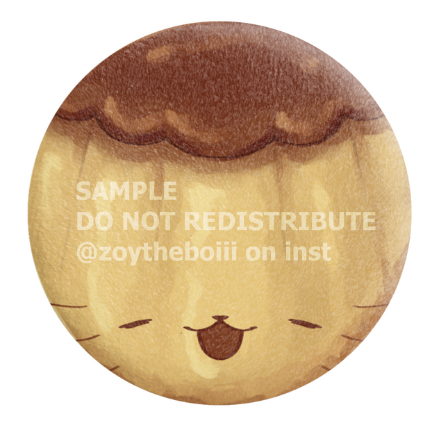 Bagel plush badge